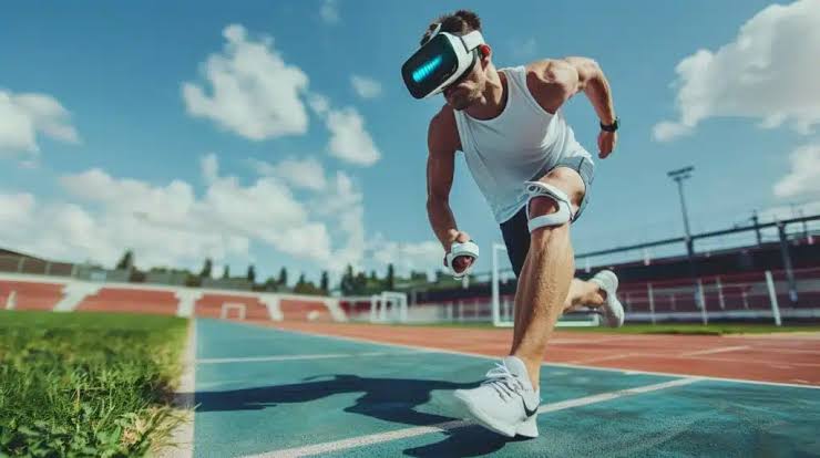 Indian track athlete using wearable technology during training