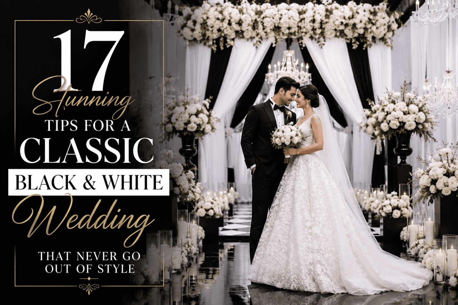 Classic Black and White Wedding