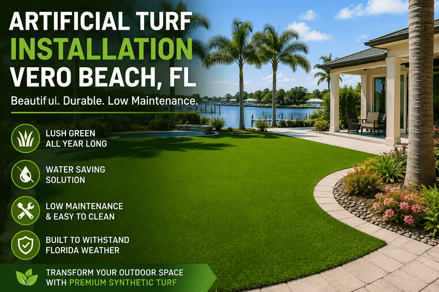 Transform Your Outdoor Space with Professional Artificial Turf Installation in Vero Beach, FL