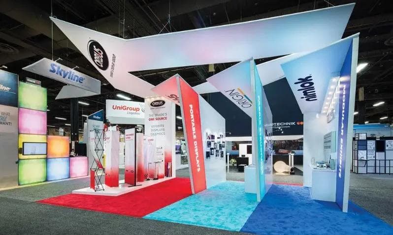 Professional trade show displays in San Jose for business events